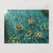 水はがき上のユリ ポストカード (正面)