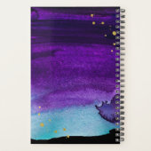 水はっきりしたの色が飛び散り、フェイク金ゴールドの外観のアクセント プランナー手帳 (裏面)