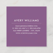 水はっきりしたカラフル色フローラリース |白 スクエア名刺 (裏面)