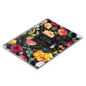 水はっきりした彩花コラージュ模様 ノートブック (左側)