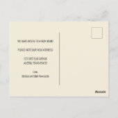 水はっきりした色の花模様新しいアドレスを移動 ポストカード (裏面)