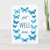 水はっきりした色の蝶はすぐに良く取得カスタムする カード (正面)