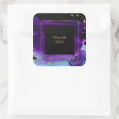 水はっきりした色スプラッシュとフェイク金ゴールドルックアクセント スクエアシール (バッグ)