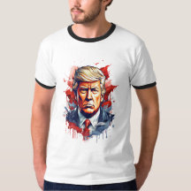 水はっきりした色ドナルドトランプTシャツデザイン