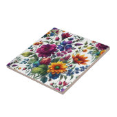 水はっきりした色フローラ タイル (側面)