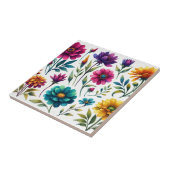 水はっきりした色フローラ タイル (側面)