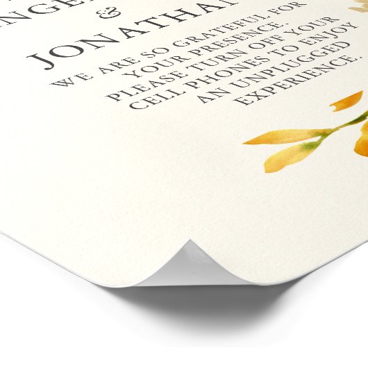 水はっきりした色紅葉クリー結婚ム ポスター (角)