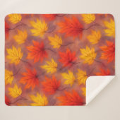 水はっきりした色紅葉 – 秋のグラデーション紅葉 シェルパブランケット (正面(横))