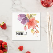 水はっきりした色緑の野草卒業 スタンダードカクテルナプキン (インサイチュ)