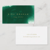 水はっきりした色|エメラルド|ライター名刺 名刺 (正面/裏面)