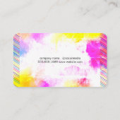 水はっきりした鮮やか色 | メイクアップアーティスト 名刺 (裏面)