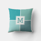 水はカスタムなモノグラムの装飾用クッションをタイルを張ります クッション (裏面)