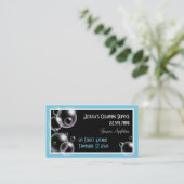 水はカードクリーニングのサービス業泡立ちます 名刺 (スタンド正面)