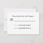 水はカード小さいRSVPの結婚式の応答上がりました 出欠カード (裏面)
