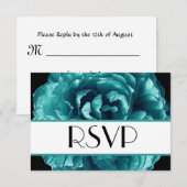 水はカード小さいRSVPの結婚式の応答上がりました 出欠カード (正面/裏面)