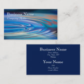 水はターコイズの一般的な多彩波立てます 名刺 (正面/裏面)