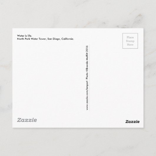水はライフウォータータワー環境エコロジー ポストカード (裏面)