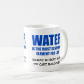 水は命の必需品 コーヒー 楽しいマグカップ コーヒーマグカップ (正面右)