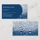 水は専門の名刺のテンプレートを落とします 名刺 (正面/裏面)