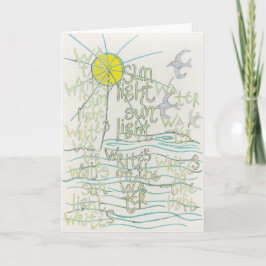 水は日光を書きますカードを書きます カード