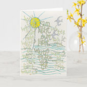 水は日光を書きますカードを書きます カード (黄色い花)