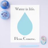 水は生命なり。節約願う。 チラシ (シングル)