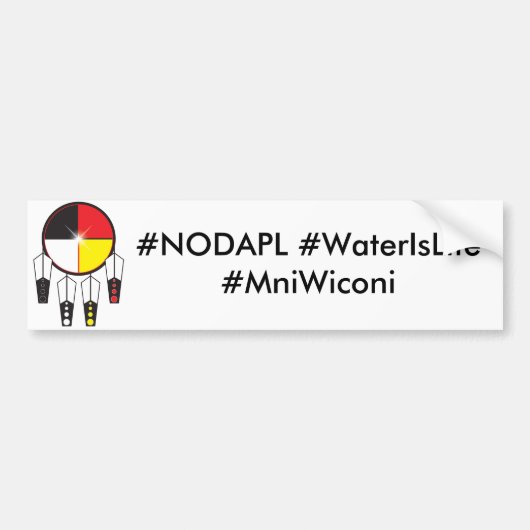 水は生命バンパーステッカーです バンパーステッカー (正面)