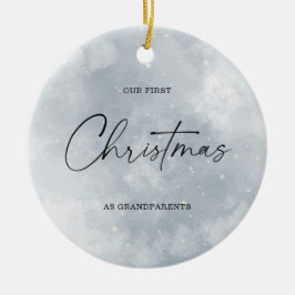 水は祖父母として私たちの初めてのクリスマスを色 セラミックオーナメント