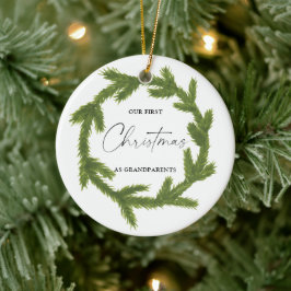 水は私たちの初めてのクリスマスを祖父母Cerとして セラミックオーナメント