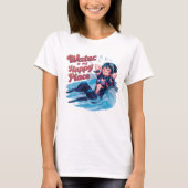 水は私の幸せな場所の沈んだ静けさ Tシャツ (正面)