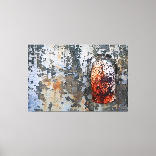 水は都市の崩壊の大きなアートワークを排水 キャンバスプリント (正面)