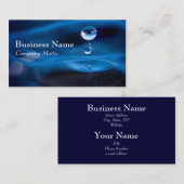水は青く一般的な名刺を落とします 名刺 (正面/裏面)