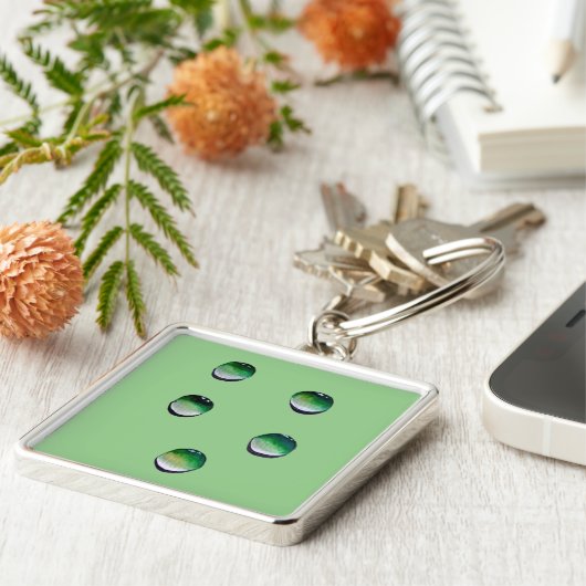 水は青水を滴らす キーホルダー (側面)