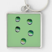 水は青水を滴らす キーホルダー (正面)