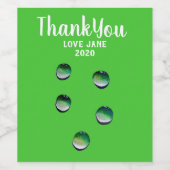 水は青水を滴らす ワインラベル (シングルラベル)