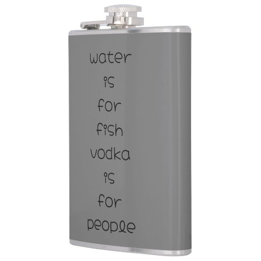 水は魚、ウォッカは人 フラスク (左)