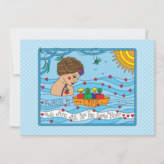 水はLife_Flatカード7" x 5" (正面)