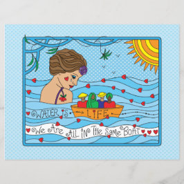 水はLife_Flat紙シート11インチx 8.5インチ