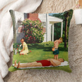 水まきの父 クッション (ブランケット)