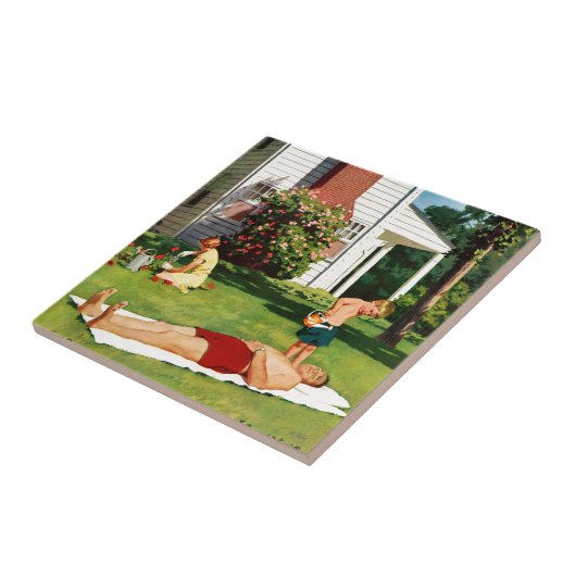 水まきの父 タイル (側面)