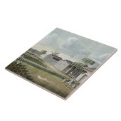 水まきの茶植物(w/c紙で) タイル (側面)