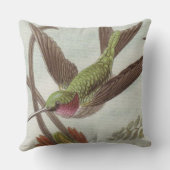 水またはターコイズのハチドリの装飾的な装飾用クッション クッション (裏面)