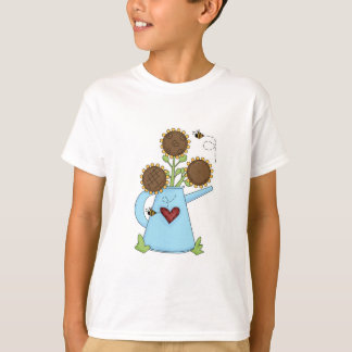 水やりのできるかわいいひまわり Tシャツ