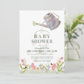 水やりの花園ドライブスルー ベビーシャワー 招待状 (スタンド正面)