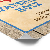 水やりホールサインカウボーイウェスタンドリンクサイン ポスター (角)