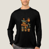 水やり大好き!レトロな70年代ストライプ トライブレンドTシャツ (正面)