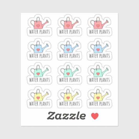 水やり植物リマインダー 水差しプランナー ガーデニング シール (シート)
