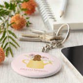 水やり缶の中のゴルデンドール キーホルダー (側面)