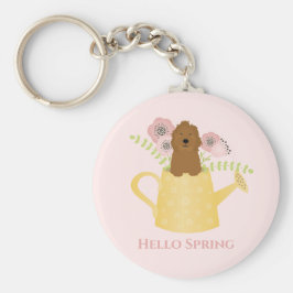 水やり缶の中のゴルデンドール キーホルダー