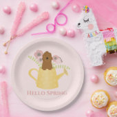 水やり缶の中のゴルデンドール ペーパープレート (パーティー)